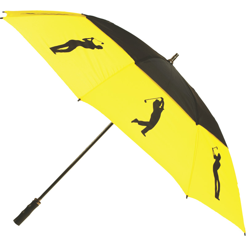 Black and Yellow Promotional Monsoon Umbrella